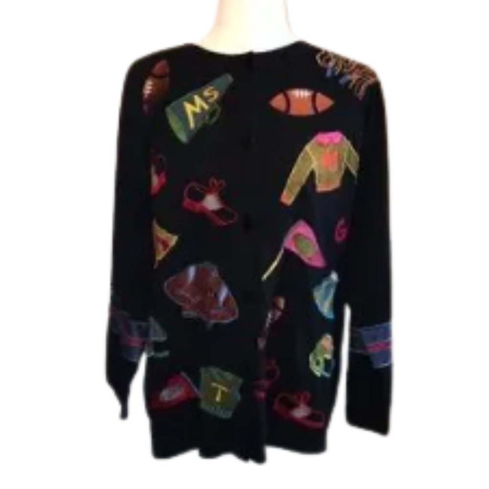 Michael Simon lite football themed light jacket size m